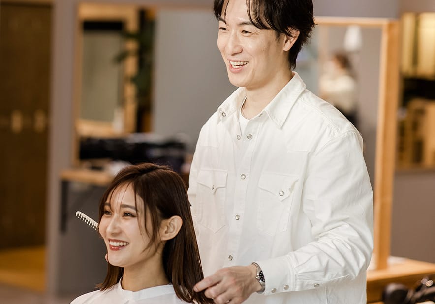 表情豊かなヘアを創る繊細な技術